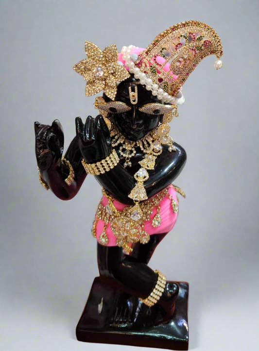 Radha Raman lal (dust marble) with Ad stone  shringar