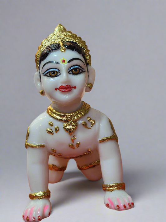 Radha Rani in dust marble 5 no. (lali) Height 5 inch