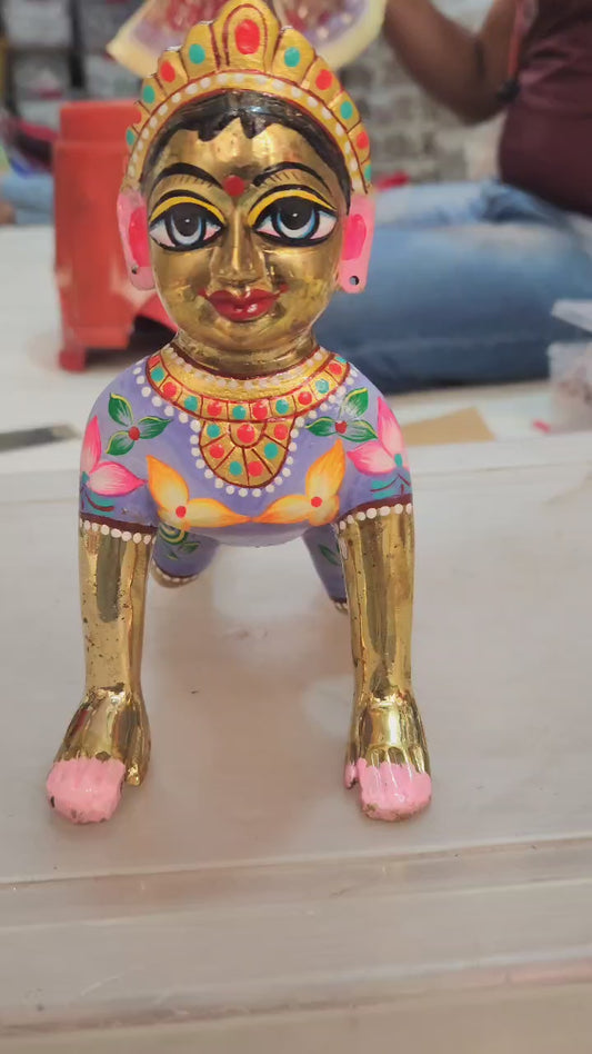 Panchdhatu radha rani in sitting pose (lali 10 no.)